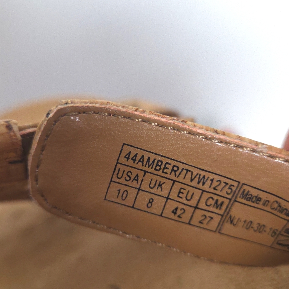 Vionic Amber Tan Cork Sandal sz 10 - Picture 14 of 14